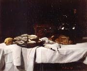 Francois Bonvin Still life with Lemon and Oysters oil painting reproduction